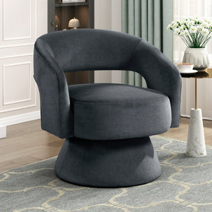 Arden Velvet Fabric Swivel Chair