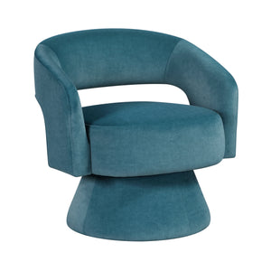 Arden Velvet Fabric Swivel Chair