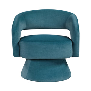 Arden Velvet Fabric Swivel Chair