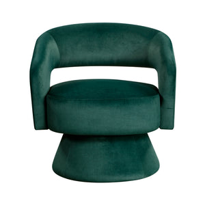 Arden Velvet Fabric Swivel Chair