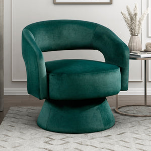 Arden Velvet Fabric Swivel Chair