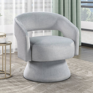 Arden Velvet Fabric Swivel Chair