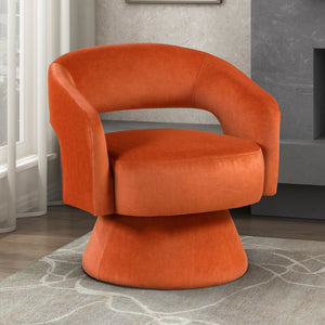 Arden Velvet Fabric Swivel Chair
