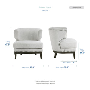 Mantello Boucle Fabric Accent Chair