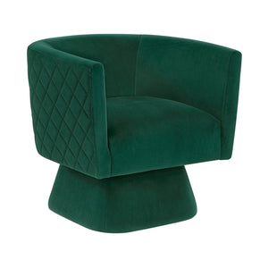 Gale Velvet Fabric Swivel Chair