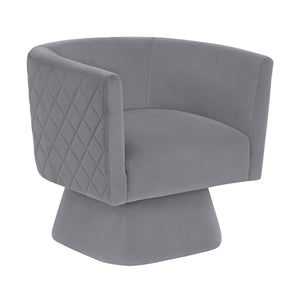 Gale Velvet Fabric Swivel Chair
