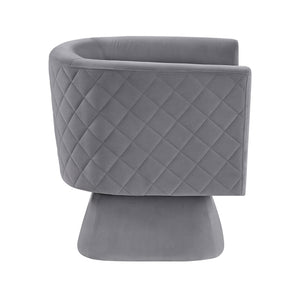 Gale Velvet Fabric Swivel Chair