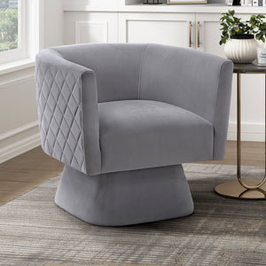 Gale Velvet Fabric Swivel Chair