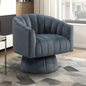 Briar Velvet Fabric Swivel Chair