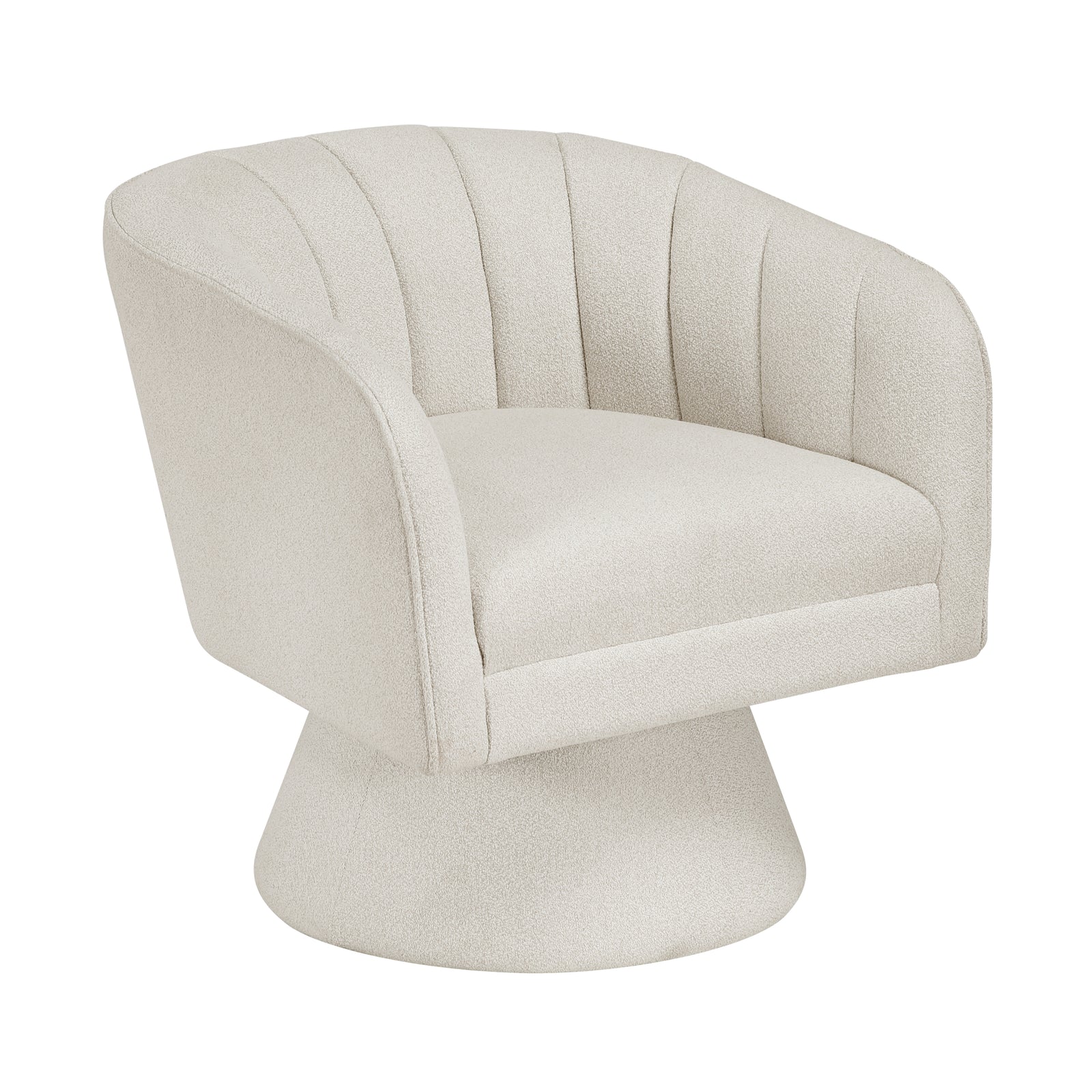 Willow Boucle Fabric Swivel Chair