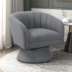 Willow Boucle Fabric Swivel Chair