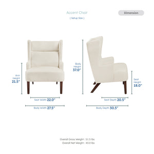 Oakhill Chenille Fabric Accent Chair