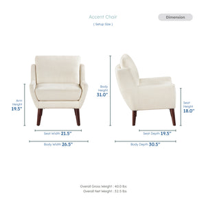 Canyon Chenille Fabric Accent Chair