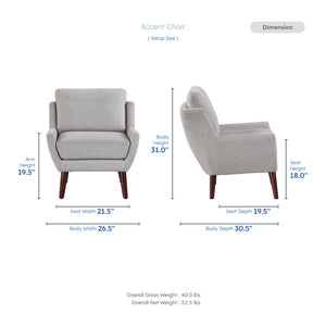 Canyon Chenille Fabric Accent Chair