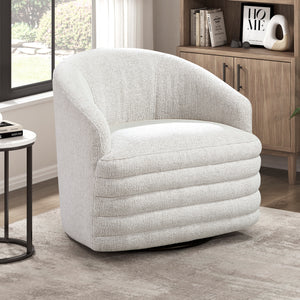 Batraw Chenille Fabric Swivel Chair