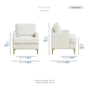 Grove Chenille Fabric Accent Chair