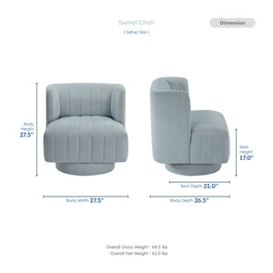 Bay Textured Fabric Swivel Chair