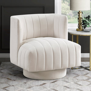 Bay Textured Fabric Swivel Chair