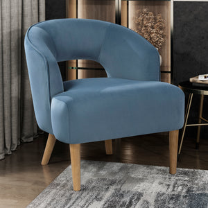 Elise Velvet Fabric Accent Chair