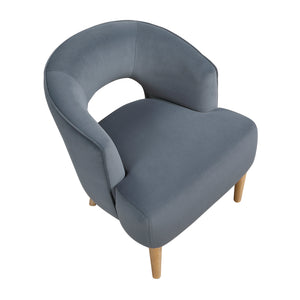 Elise Velvet Fabric Accent Chair