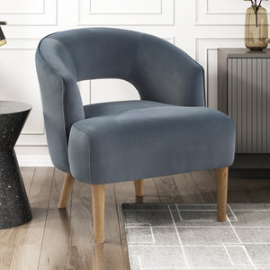 Elise Velvet Fabric Accent Chair