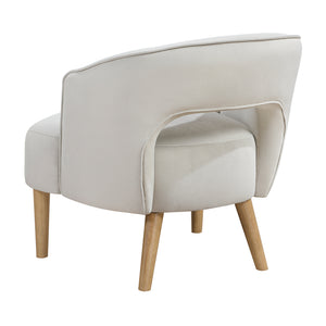 Elise Velvet Fabric Accent Chair