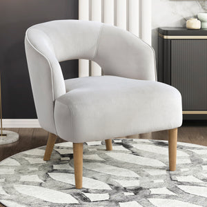 Elise Velvet Fabric Accent Chair