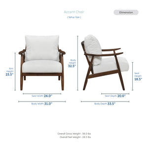 Oliver Chenille Fabric Accent Chair
