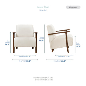 Fedora Corduroy Fabric Accent Chair
