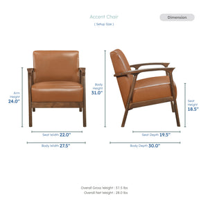 Harper Faux Leather Accent Chair