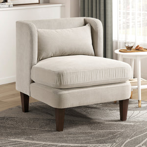 Clara Corduroy Fabric  Accent Chair