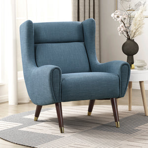 Edmund Textured Fabric Accent Chair