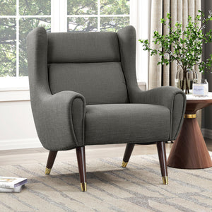 Edmund Textured Fabric Accent Chair