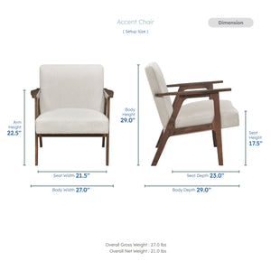 Dean Textured Fabric Accent Chair