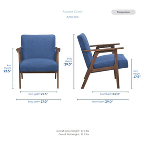 Dean Textured Fabric Accent Chair