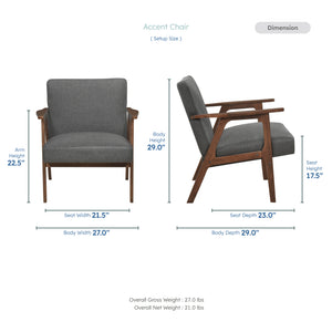 Dean Textured Fabric Accent Chair