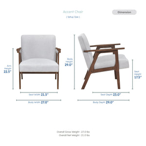 Dean Textured Fabric Accent Chair