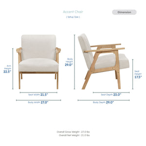 Dean Textured Fabric Accent Chair