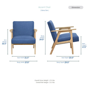 Dean Textured Fabric Accent Chair