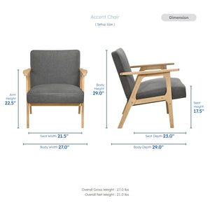 Dean Textured Fabric Accent Chair