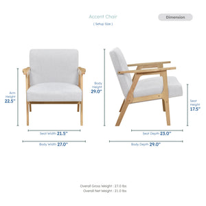 Dean Textured Fabric Accent Chair