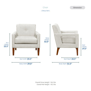 Vivian Chenille Fabric Accent Chair