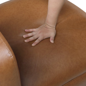 Lou Faux Leather Swivel Chair