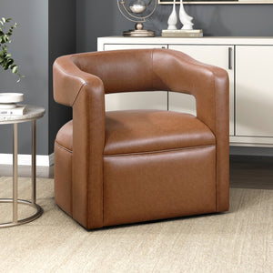 Lou Faux Leather Swivel Chair