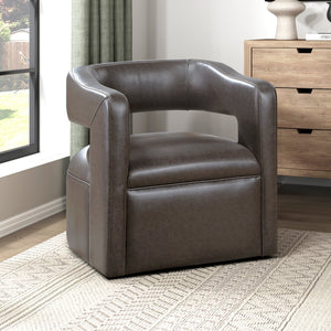 Lou Faux Leather Swivel Chair
