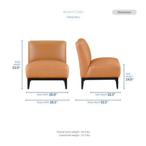 Hayes Leather Accent Chair
