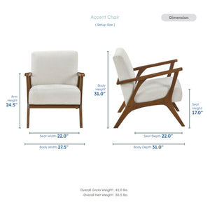Sutton Chenille Fabric Accent Chair