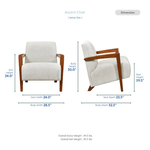 Lyle Chenille Fabric Accent Chair