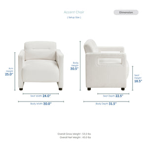 June Boucle Fabric Acent Chair