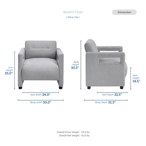 June Boucle Fabric Acent Chair